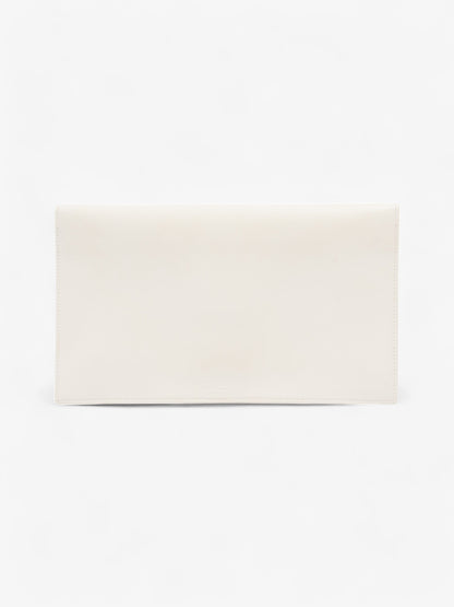 Saint Laurent Uptown Clutch Blanc Vintage Grained Leather
