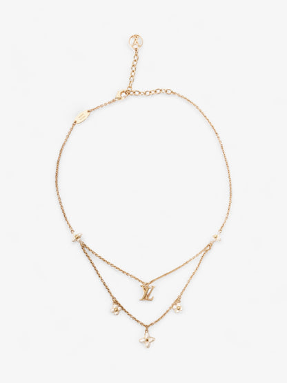 Louis Vuitton LV Floragram Necklace Gold / White Base Metal