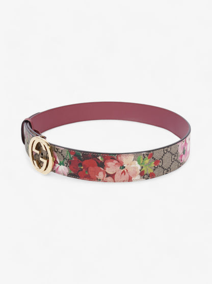 Gucci Interlocking G Belt GG Bloom / Gold Coated Canvas 85cm / 34"