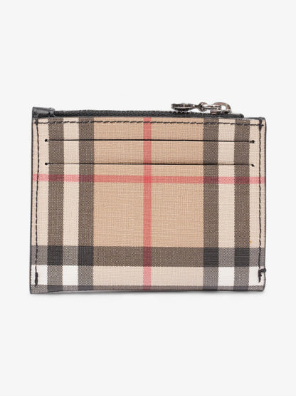 Burberry Zipped Card Holder Vintage Check Coated Canvas