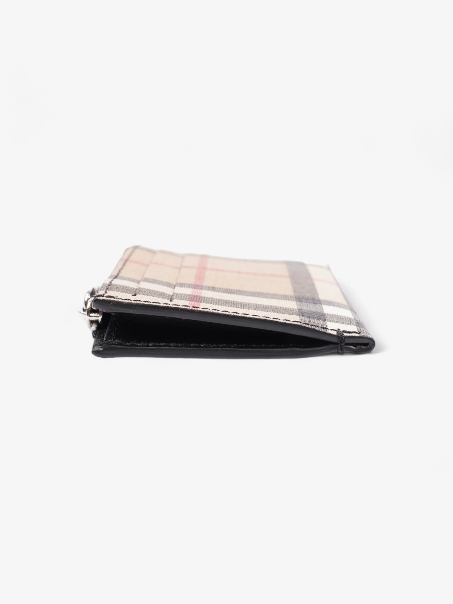 Burberry Zipped Card Holder Vintage Check Coated Canvas