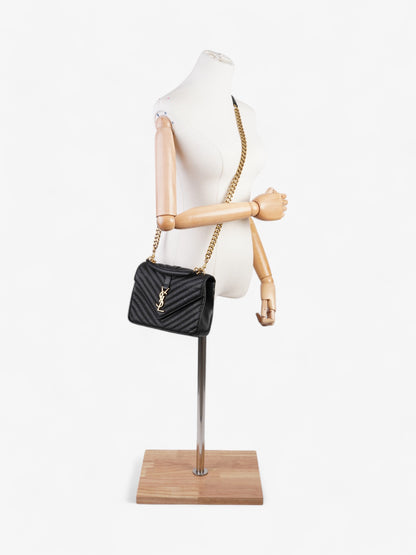 Saint Laurent College Black Lambskin Leather Medium