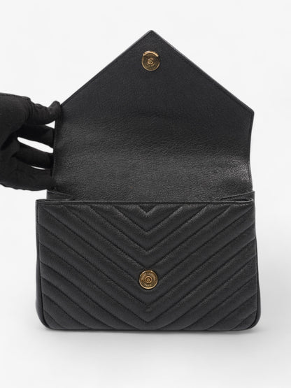 Saint Laurent College Black Lambskin Leather Medium