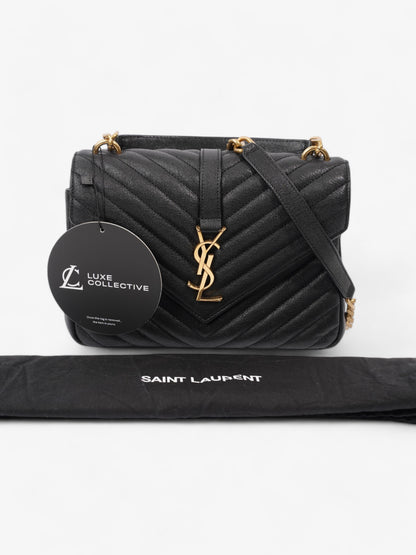 Saint Laurent College Black Lambskin Leather Medium