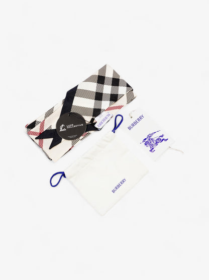 Burberry Large Vintage Reverse Lining Skinny Scarf Stone Silk