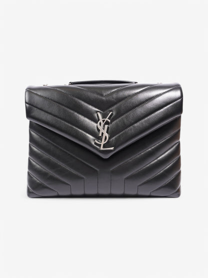 Saint Laurent Lou Lou Black Lambskin Leather Large