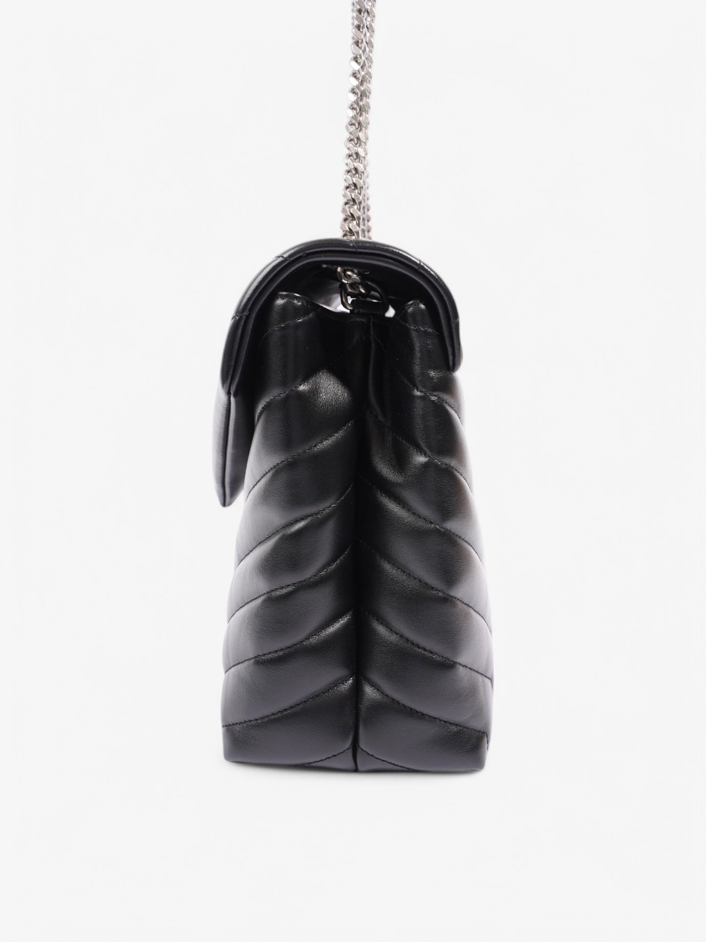 Saint Laurent Lou Lou Black Lambskin Leather Large