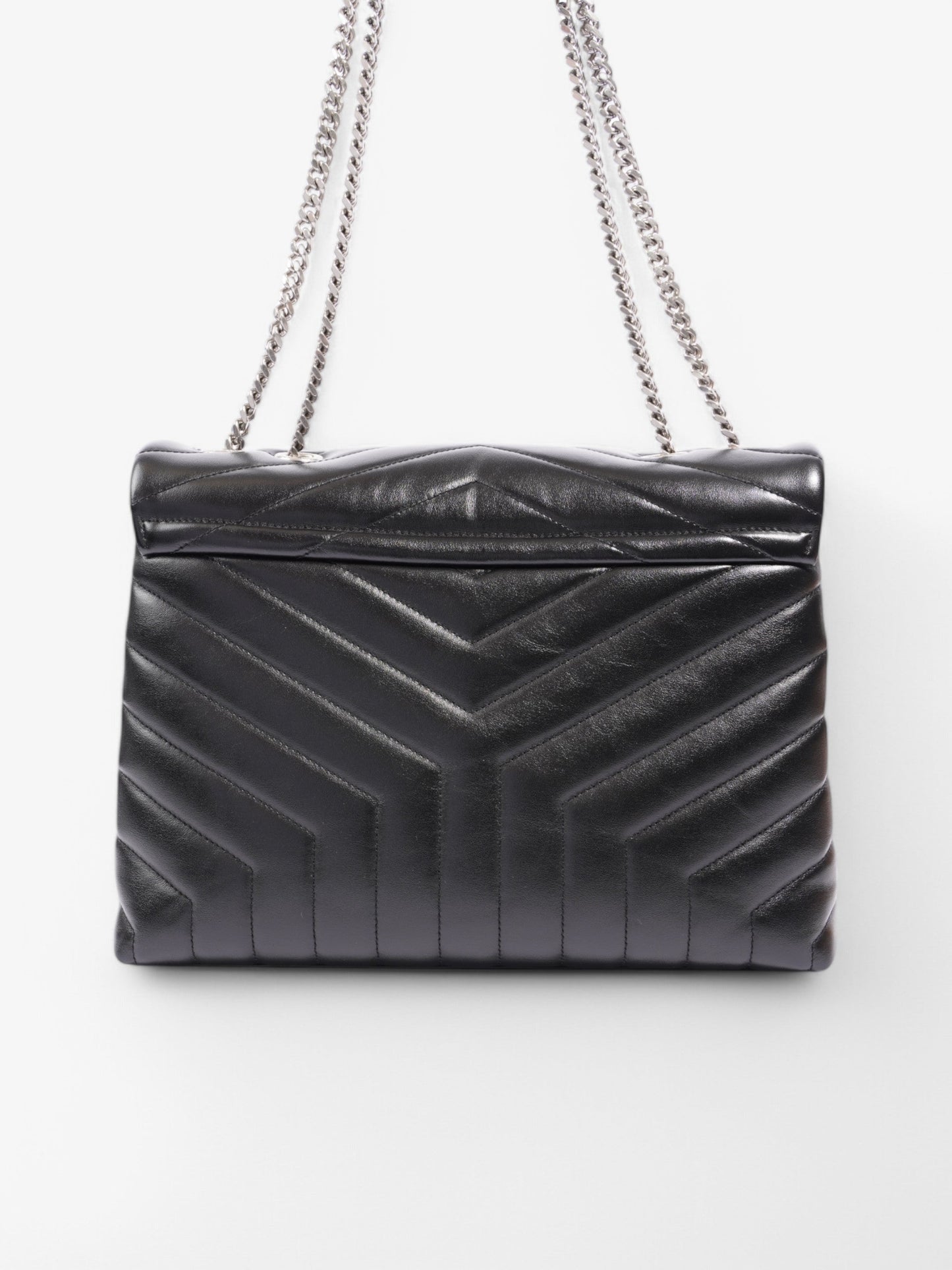 Saint Laurent Lou Lou Black Lambskin Leather Large