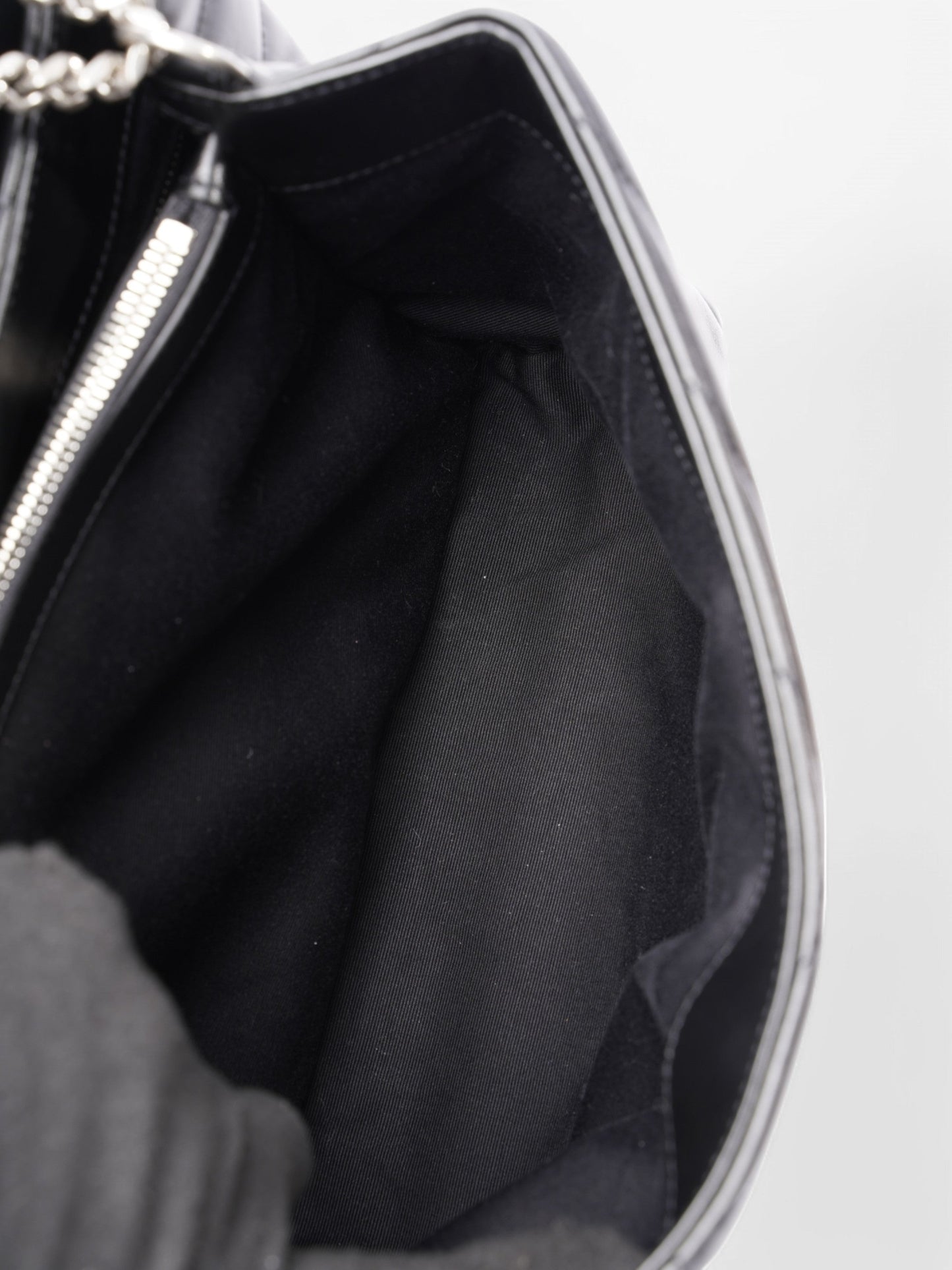 Saint Laurent Lou Lou Black Lambskin Leather Large