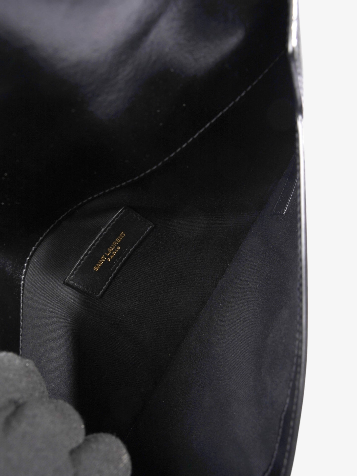 Saint Laurent Uptown Pouch Black Leather