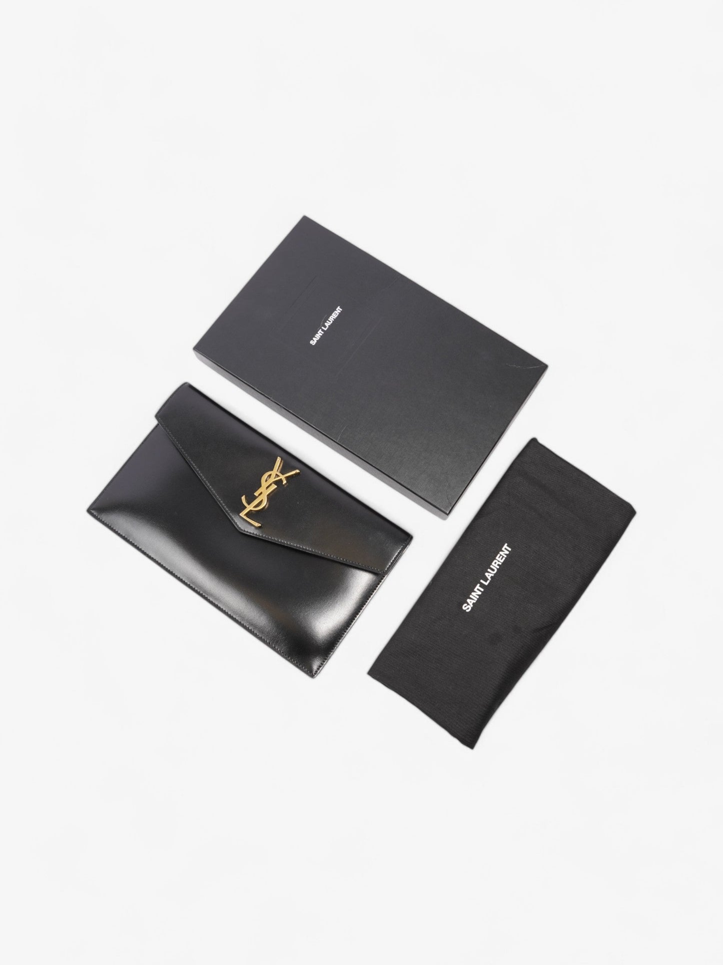 Saint Laurent Uptown Pouch Black Leather