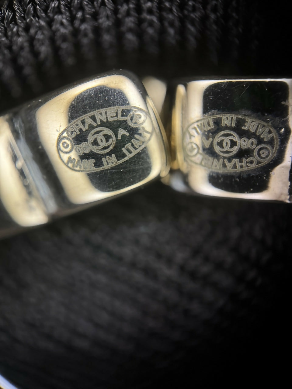 Chanel Vintage 08A Acrylic Perfume Bottle Stud Earrings