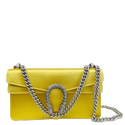 GUCCI Dionysus Small Leather Crossbody Bag Gold 499623