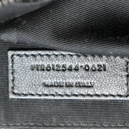 YVES SAINT LAURENT Lou Chevron Leather Camera Crossbody Bag Black