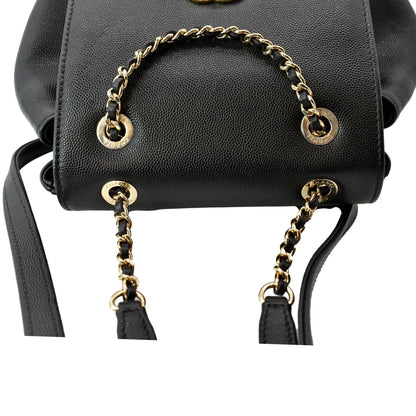 CHANEL Business Affinity Caviar Quilted Backpack Black