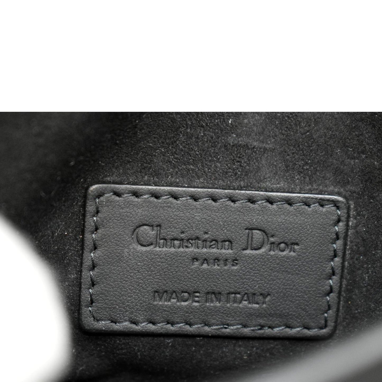 CHRISTIAN DIOR Saddle Mini Leather Shoulder Bag Black