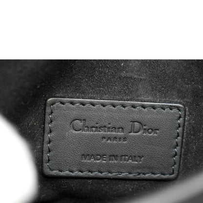 CHRISTIAN DIOR Saddle Mini Leather Shoulder Bag Black