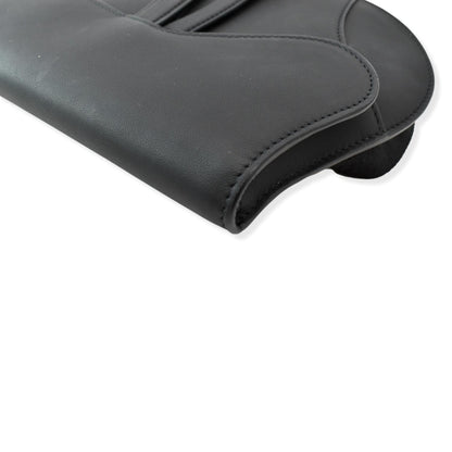 CHRISTIAN DIOR Saddle Mini Leather Shoulder Bag Black