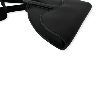 CHRISTIAN DIOR Saddle Mini Leather Shoulder Bag Black