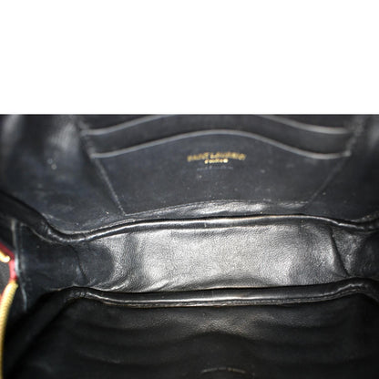 YVES SAINT LAURENT Mini Lou Leather Camera Crossbody Bag Red