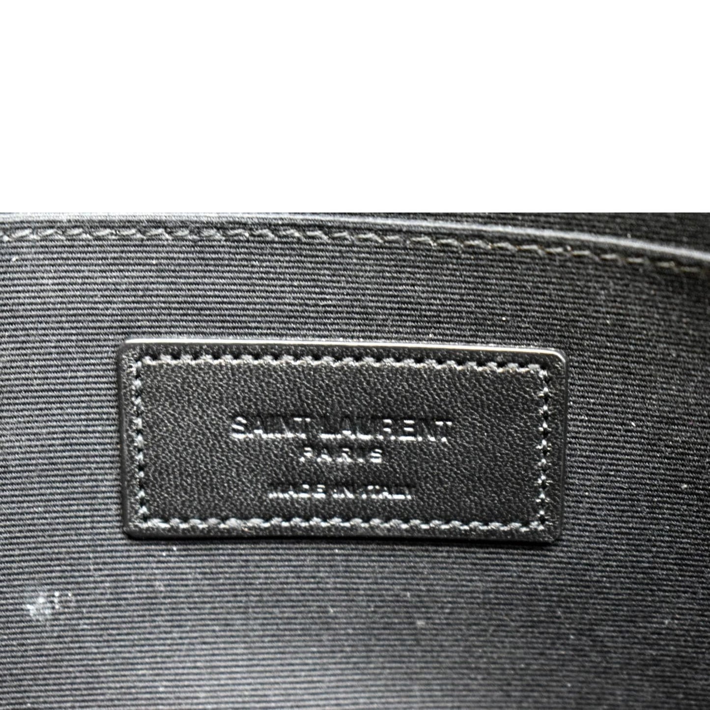 Yves Saint Laurent Grain Leather Pouch Black