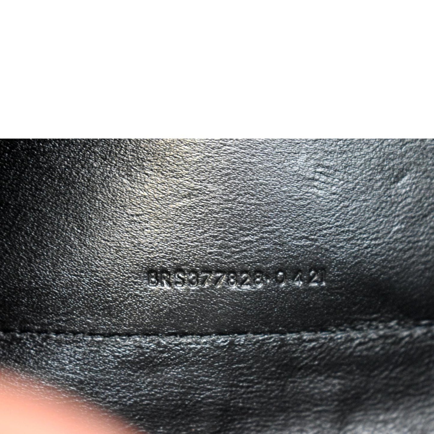 Yves Saint Laurent Embossed Leather Wallet on Chain Shoulder Bag Black