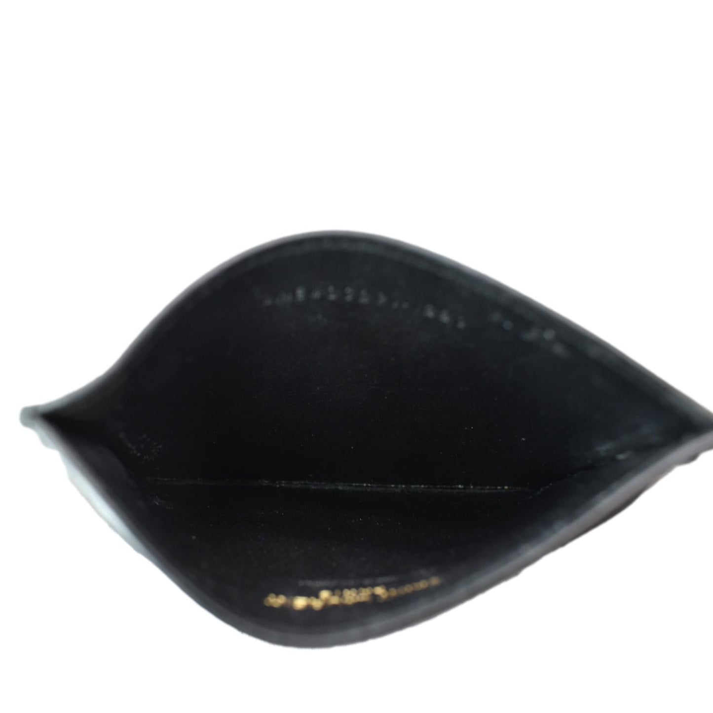 YVES SAINT LAURENT Monogram Grain Leather Card Case Black