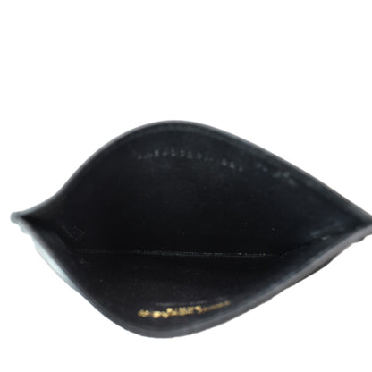 YVES SAINT LAURENT Monogram Grain Leather Card Case Black