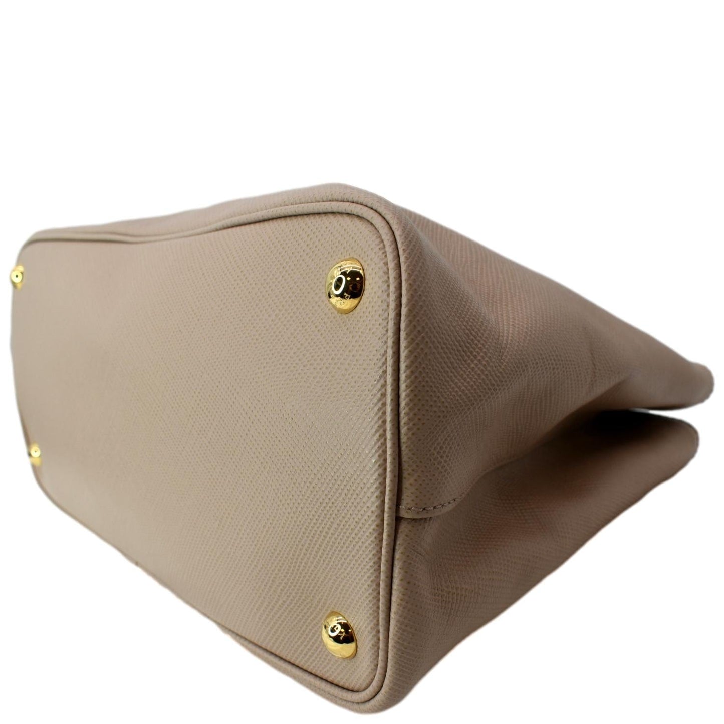 PRADA Double Handle Saffiano Leather Tote Bag Nude Pink