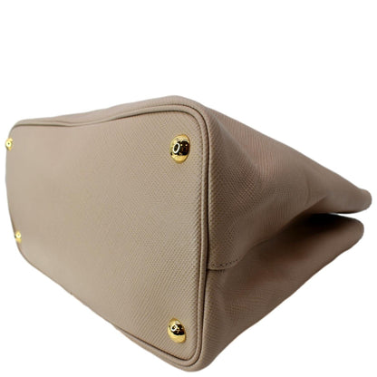 PRADA Double Handle Saffiano Leather Tote Bag Nude Pink