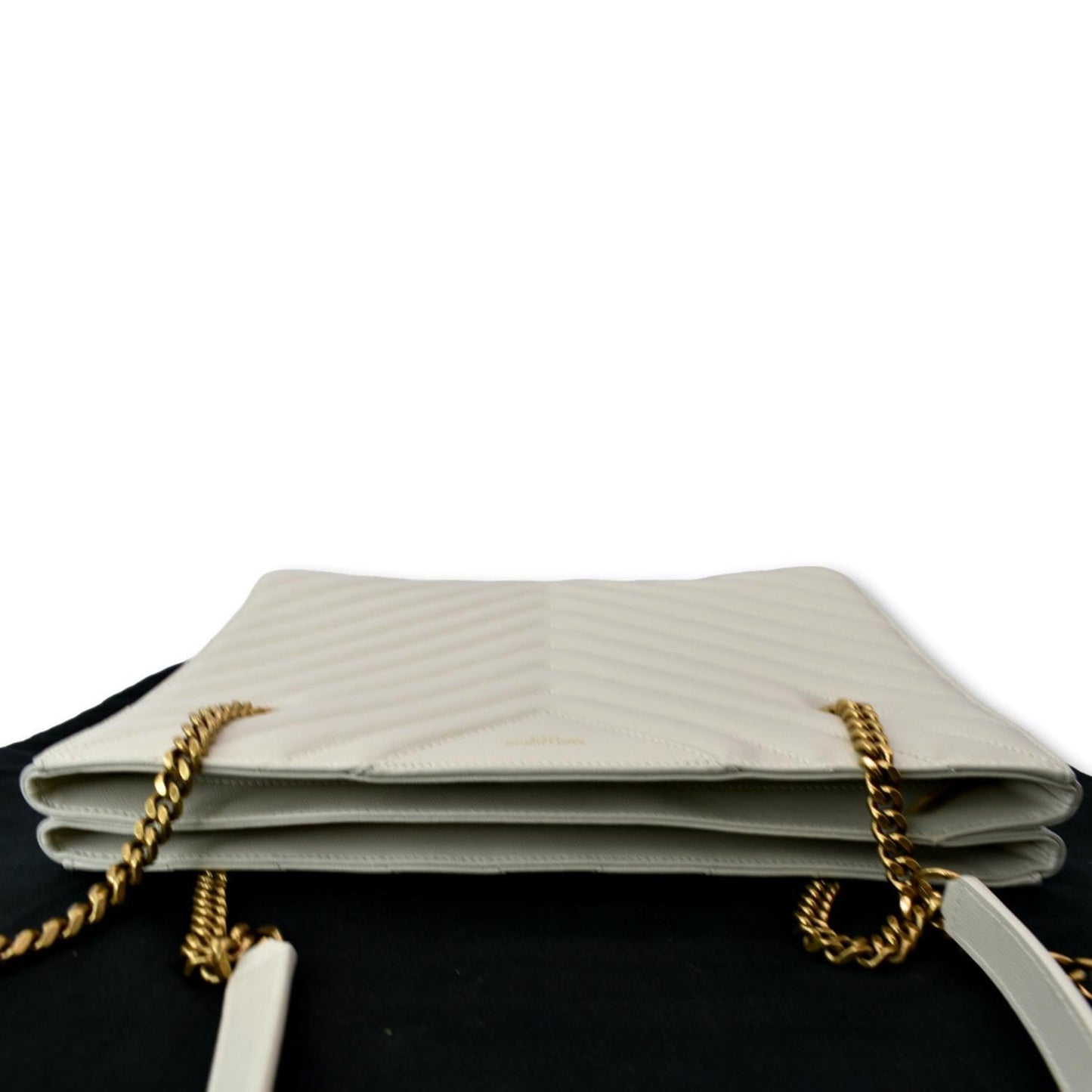 YVES SAINT LAURENT Tribeca Medium Leather Shoulder Bag White