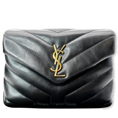 YVES SAINT LAURENT Small Loulou Matelasse Leather Shoulder Bag Black