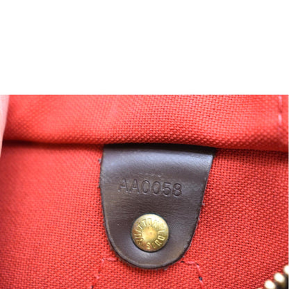 LOUIS VUITTON Speedy 30 Damier Ebene Satchel Bag Brown