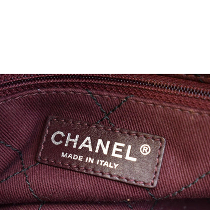 CHANEL Deauville Small Shopping Leather Tote Bag Black
