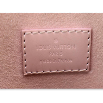 LOUIS VUITTON Caissa Damier Ebene Hobo Bag Rose Ballerine