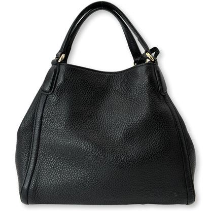 GUCCI Soho Small Pebbled Leather Shoulder Bag Black 336751