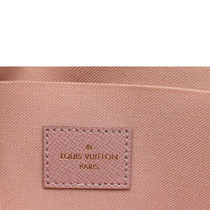LOUIS VUITTON Felicie Pochette Damier Azur Crossbody Bag White