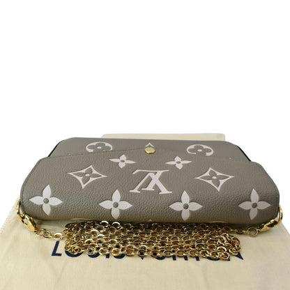 LOUIS VUITTON Felicie Pochette Monogram Empreinte Crossbody Bag Bicolor