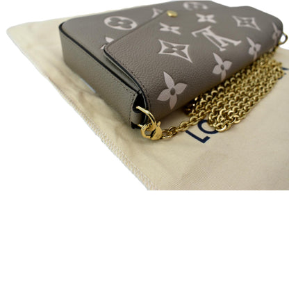 LOUIS VUITTON Felicie Pochette Monogram Empreinte Crossbody Bag Bicolor
