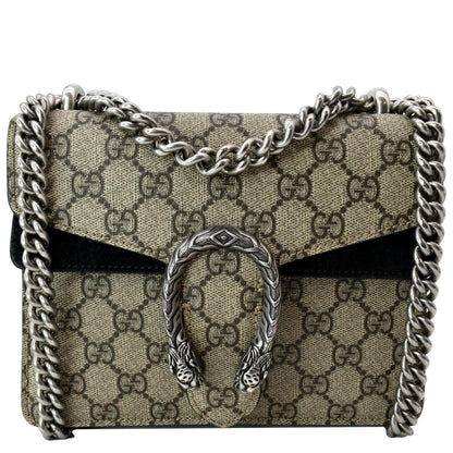 GUCCI Dionysus Mini GG Supreme Canvas Crossbody Bag Beige 421970