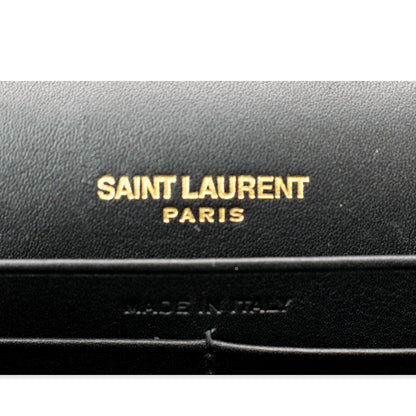 YVES SAINT LAURENT Kate Monogram Leopard Print Shoulder Bag Black - New Year Deals