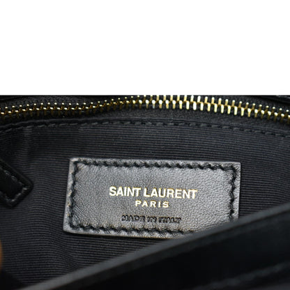 YVES SAINT LAURENT Loulou Toy Matelasse Leather Crossbody Bag Black