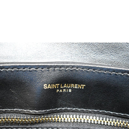 YVES SAINT LAURENT Loulou Toy Matelasse Leather Crossbody Bag Black