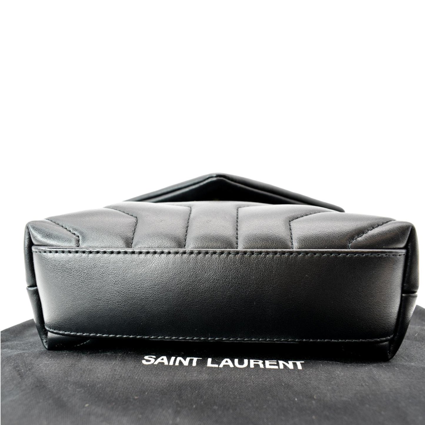 YVES SAINT LAURENT Loulou Toy Matelasse Leather Crossbody Bag Black