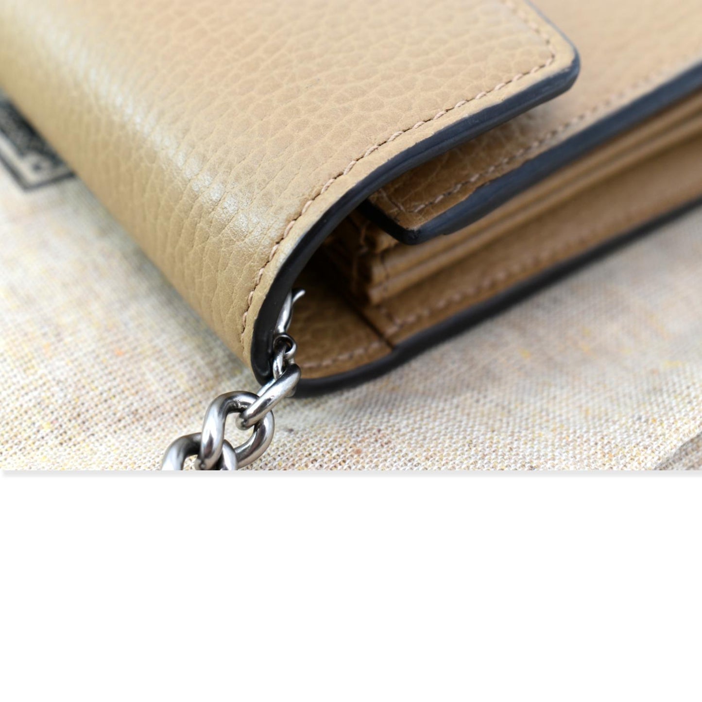 GUCCI Dionysus Mini Leather Chain Shoulder Bag Tan 401231