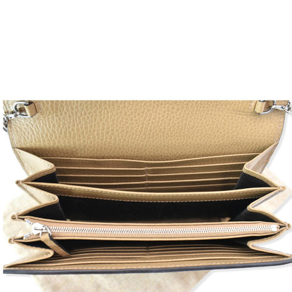 GUCCI Dionysus Mini Leather Chain Shoulder Bag Tan 401231