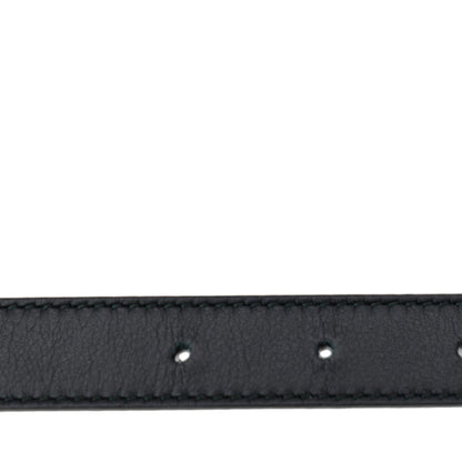 GUCCI Double G Buckle Leather Belt Black 409417
