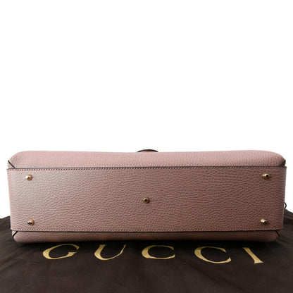 GUCCI Dollar Interlocking G Medium Calfskin Leather Shoulder Bag Soft Pink 510306