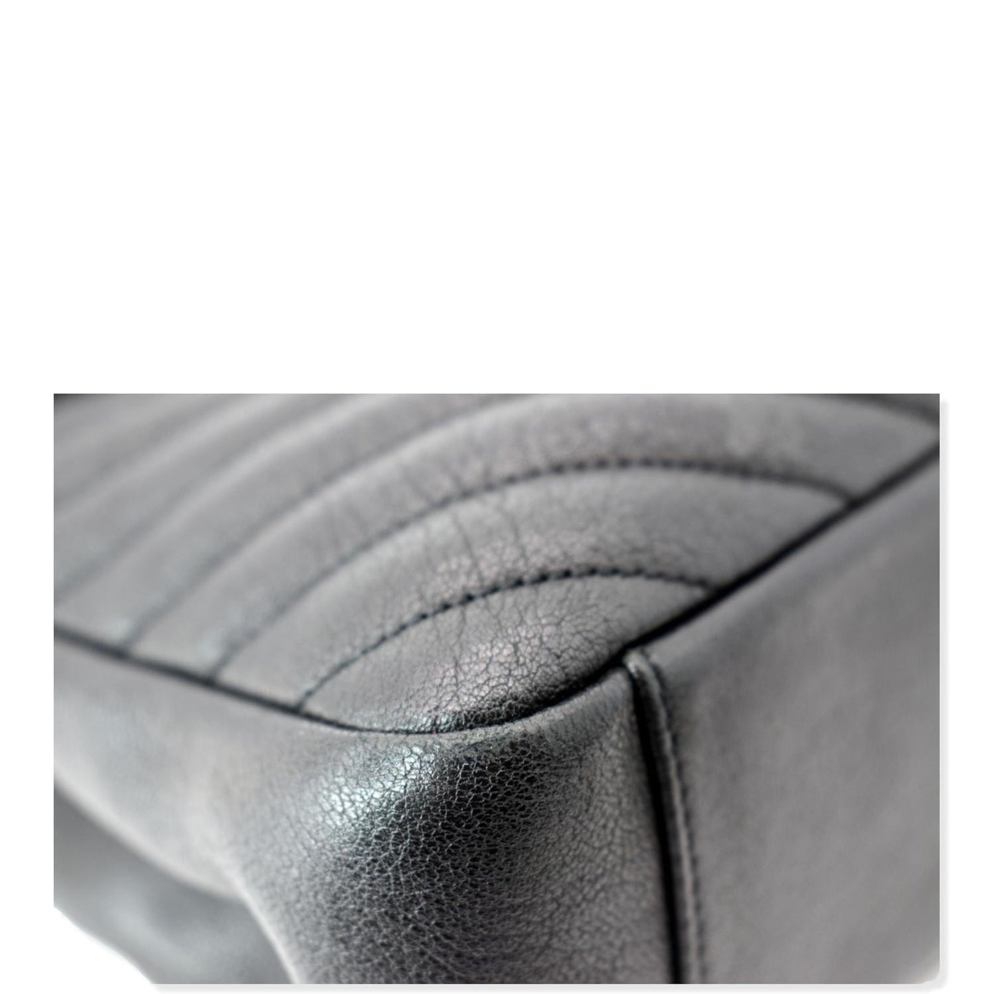 YVES SAINT LAURENT College Large Flap Matelassé Leather Shoulder Bag Black