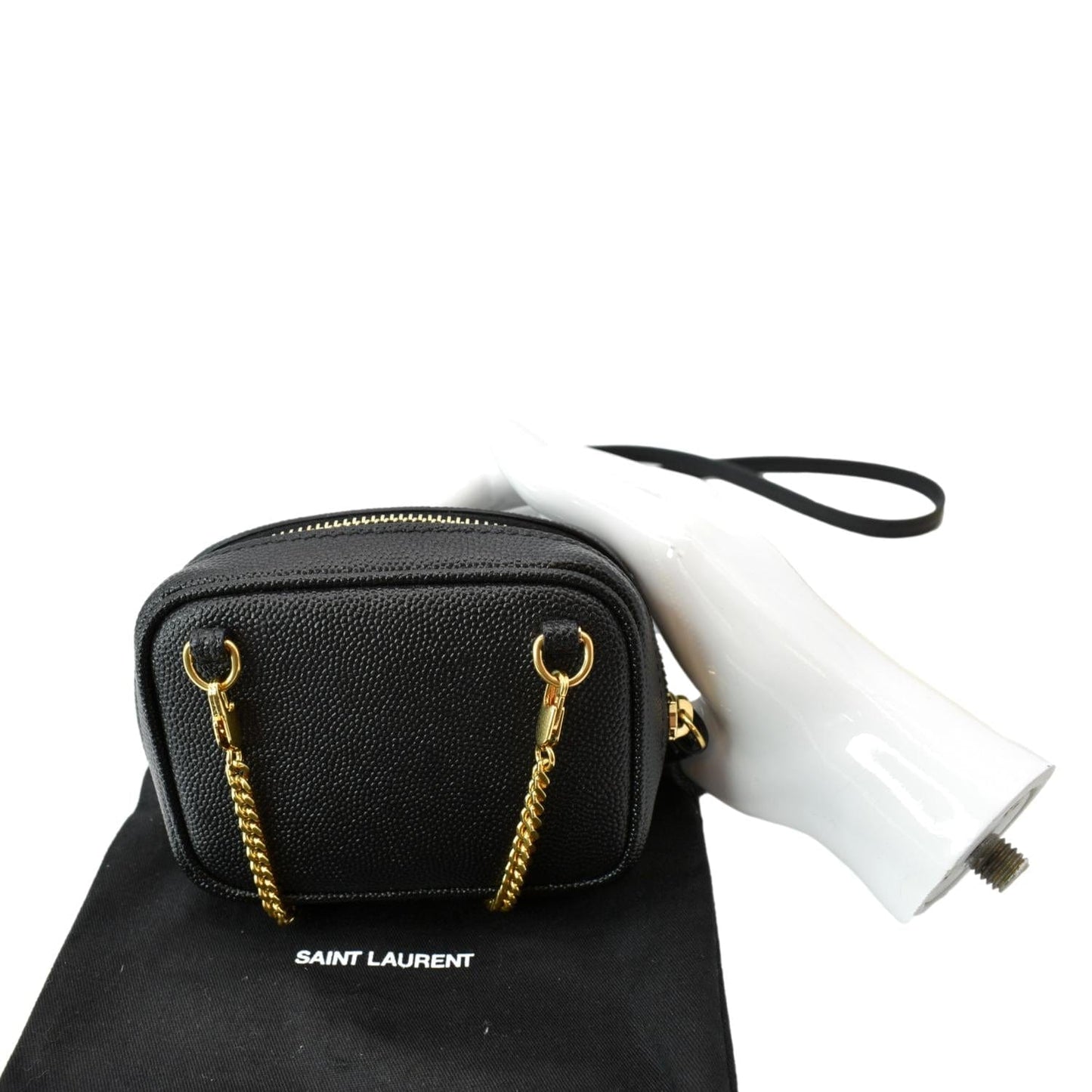 YVES SAINT LAURENT Lou Leather Crossbody Bag Black